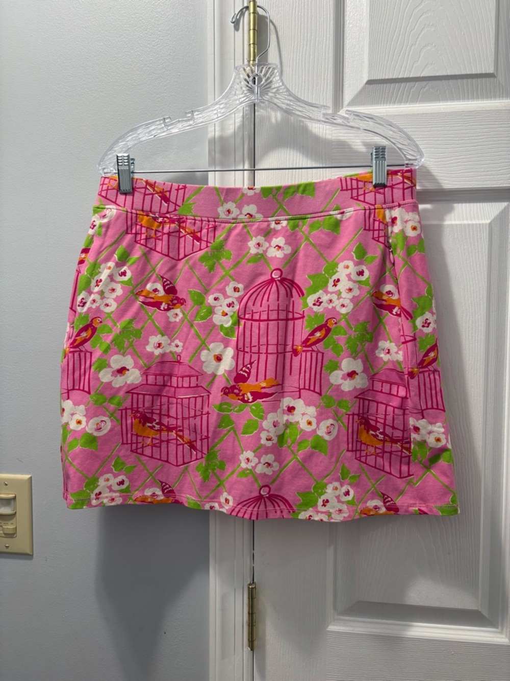Spartina 449 Womens Pink Green Wilson Skort Skirt Floral Birdcage Size Large